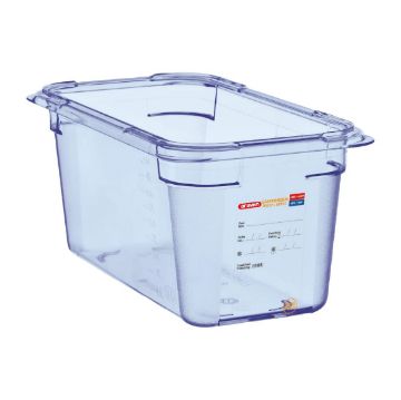 Picture of Araven ABS Food Storage Container Blue GN 1/4 150mm