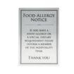 Picture of Vogue Brushed Steel Food Allergy Sign A5
