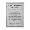 Picture of Vogue Brushed Steel Food Allergy Sign A4
