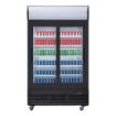 Picture of Polar G-Series Upright Sliding Door Display Cooler with Light Box 950Ltr Black