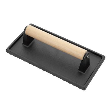 Picture of Vogue Cast Iron Steak Weight with Wood Handle