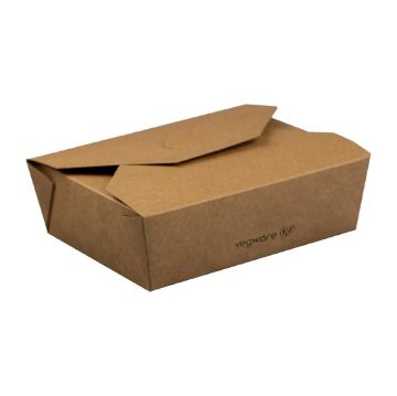 Picture of Vegware Compostable Paperboard Food Boxes No.5 1050ml / 37oz (150 pack)