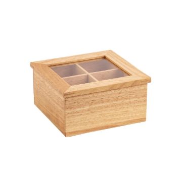 Picture of Olympia Mini Hevea Wood Tea Box