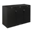 Picture of Polar G-Series 900mm Triple Solid Door Back Bar Cooler in Black 330Ltr