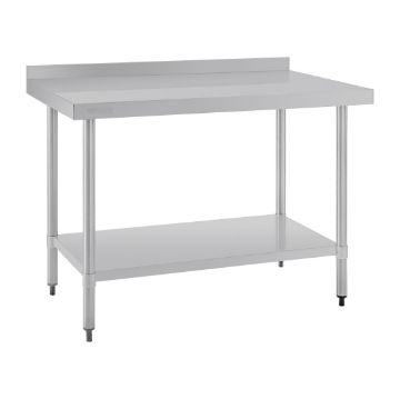 Picture of Vogue Stainless Steel Table with Upstand 1200mm