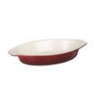 Picture of Vogue Red Oval Cast Iron Gratin Dish 650ml