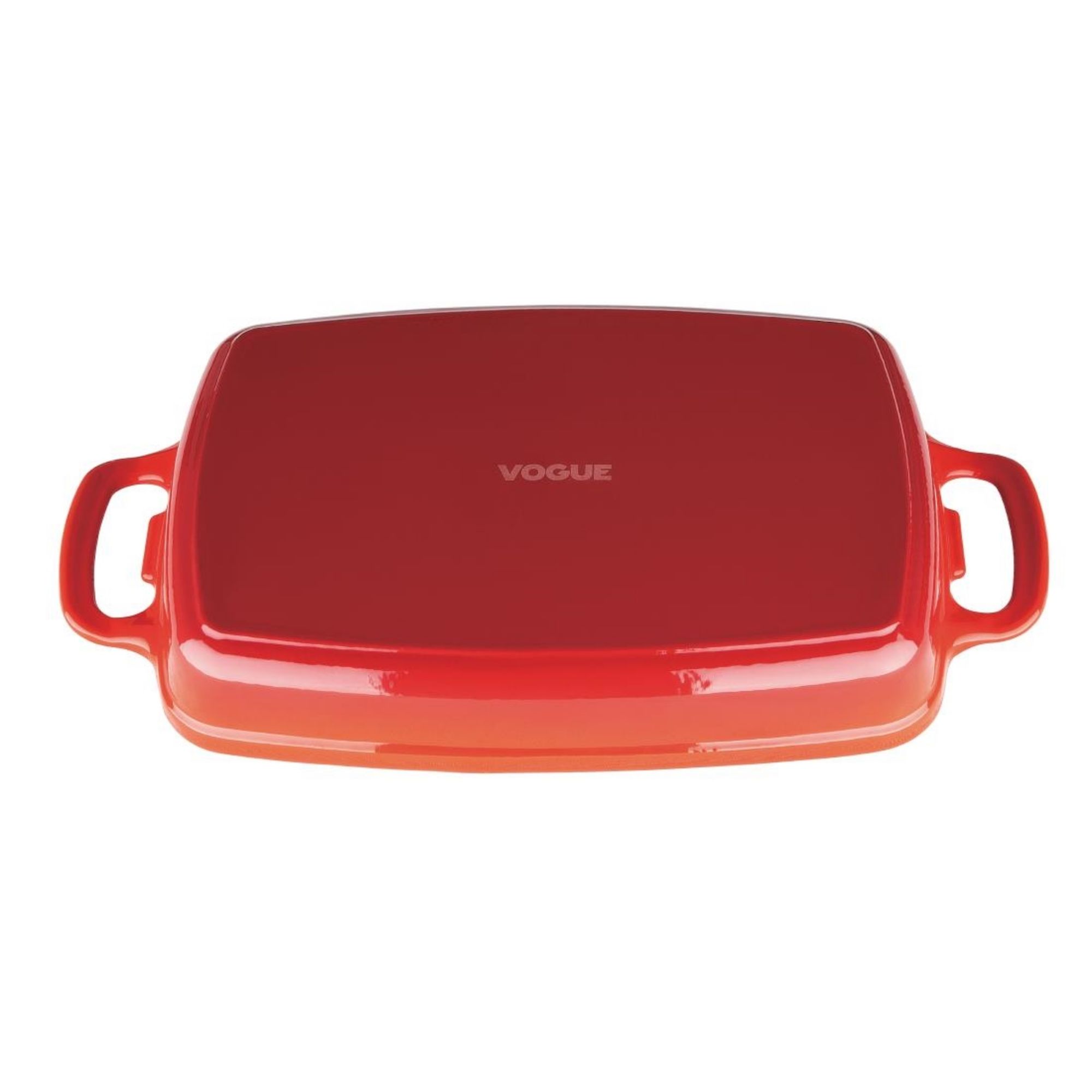 Picture of Vogue Red Rectangular Cast Iron Dish 2.8Ltr