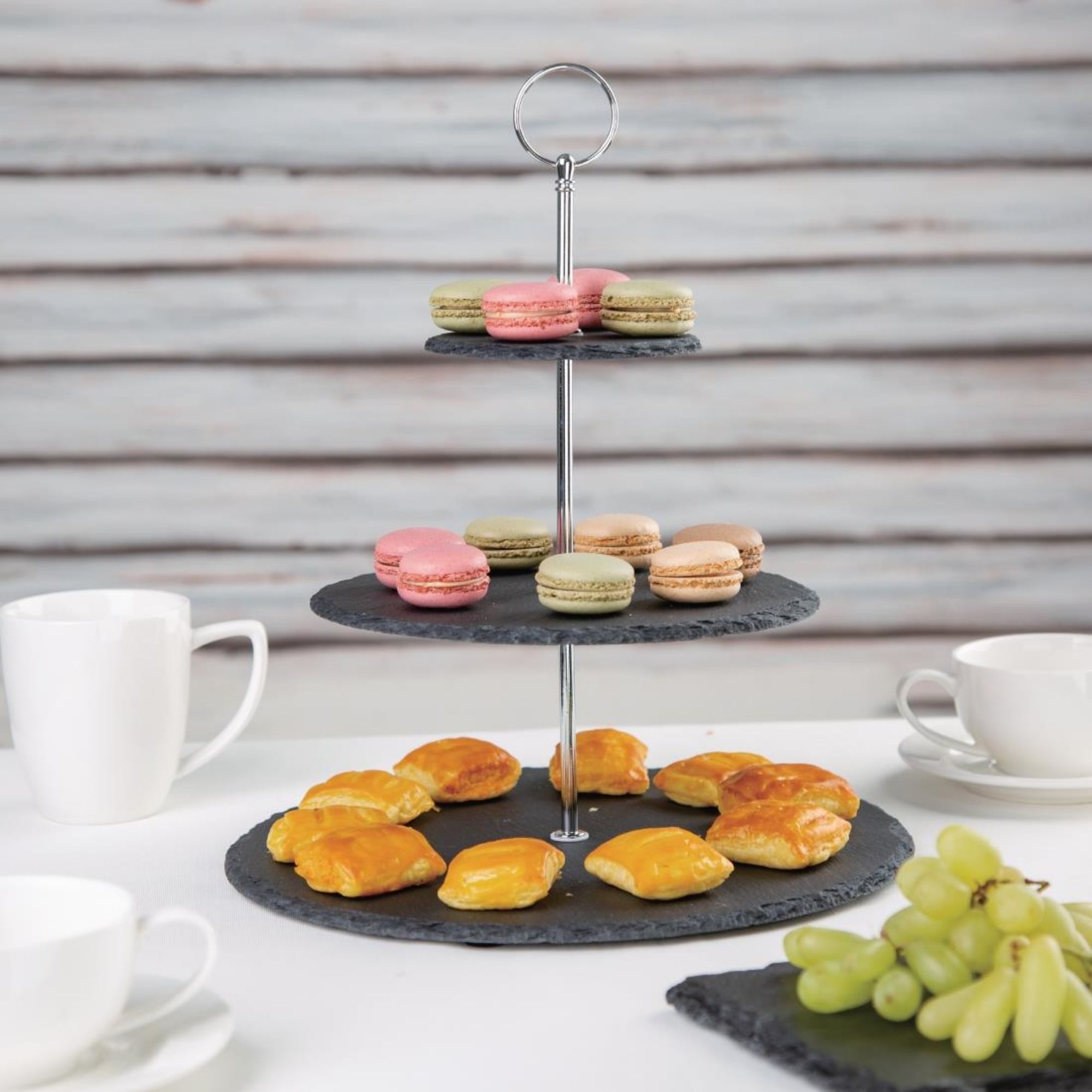 Picture of Olympia 3 Tier Slate Afternoon Tea Stand