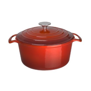 Picture of Vogue Red Round Casserole Dish 4Ltr
