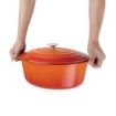Picture of Vogue Orange Oval Casserole Dish 5Ltr