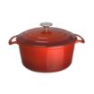 Picture of Vogue Red Round Casserole Dish 3.2Ltr