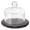 Picture of APS Slate Butter Dish Glass Cloche