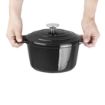 Picture of Vogue Black Round Casserole Dish 3.2Ltr