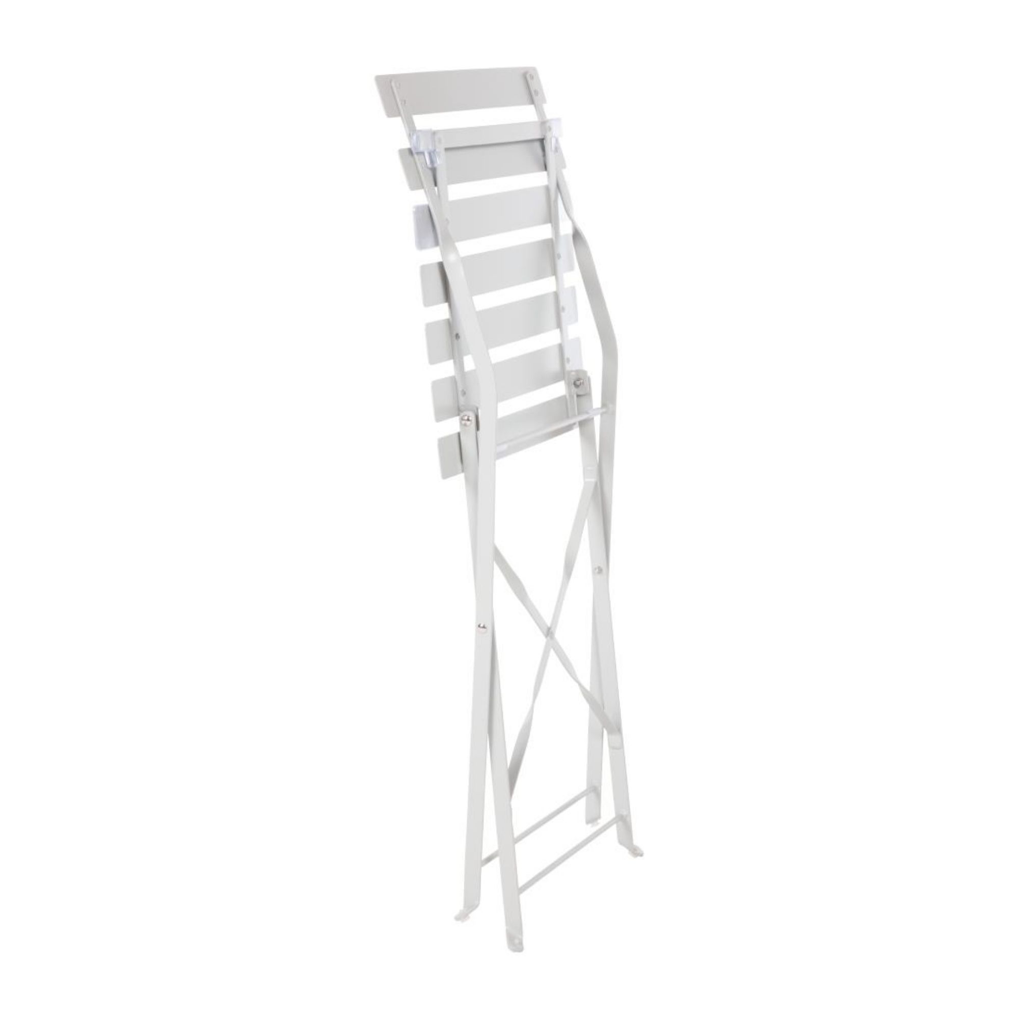 Picture of Bolero Perth Grey Pavement Style Steel Folding Chairs (2 Pack)