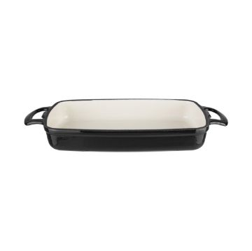 Picture of Vogue Black Rectangular Cast Iron Dish 2.8Ltr