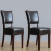 Picture of Bolero Chunky Faux Leather Chairs Dark Brown (2 Pack)
