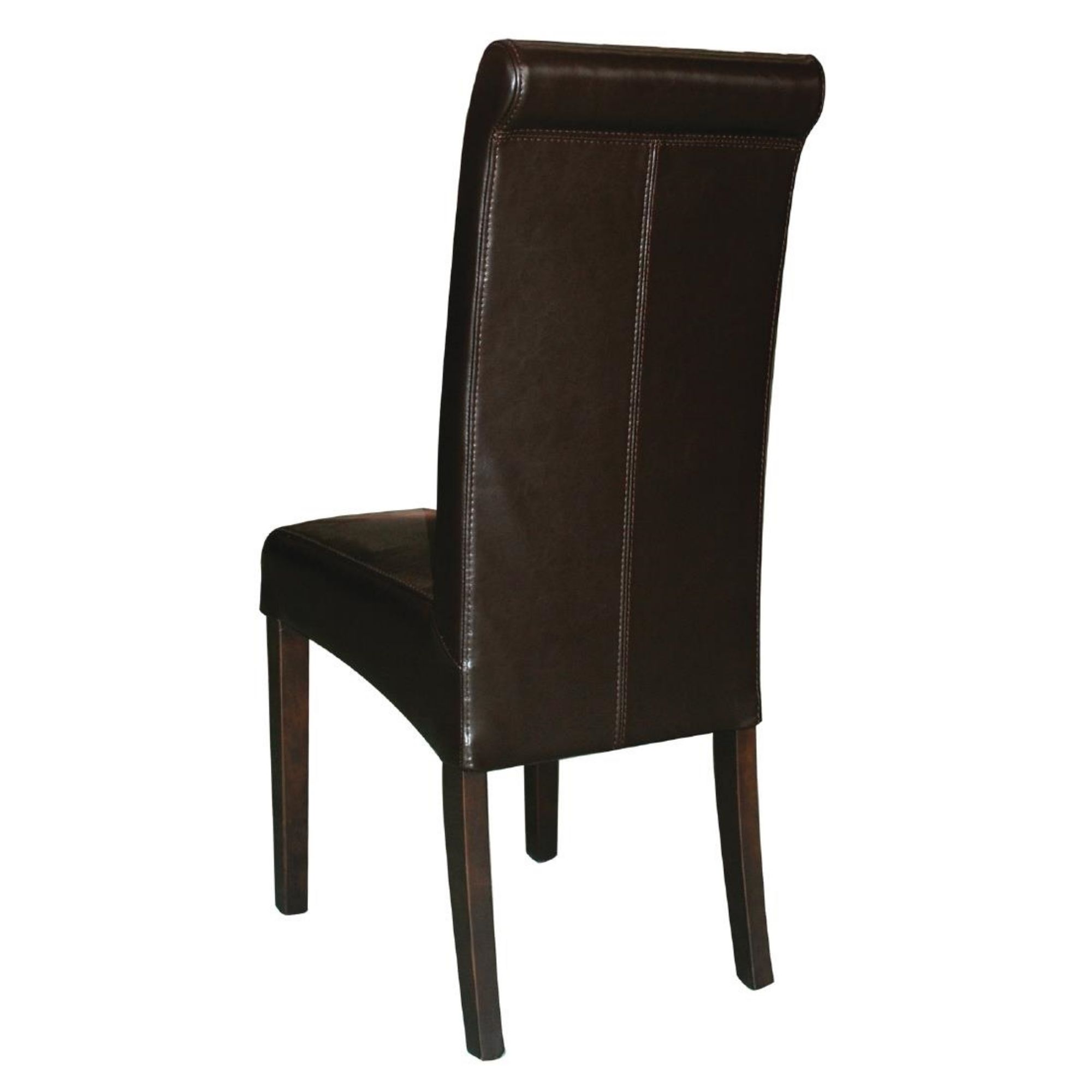 Picture of Bolero Curved Back Leather Chairs Dark Brown (2 Pack)