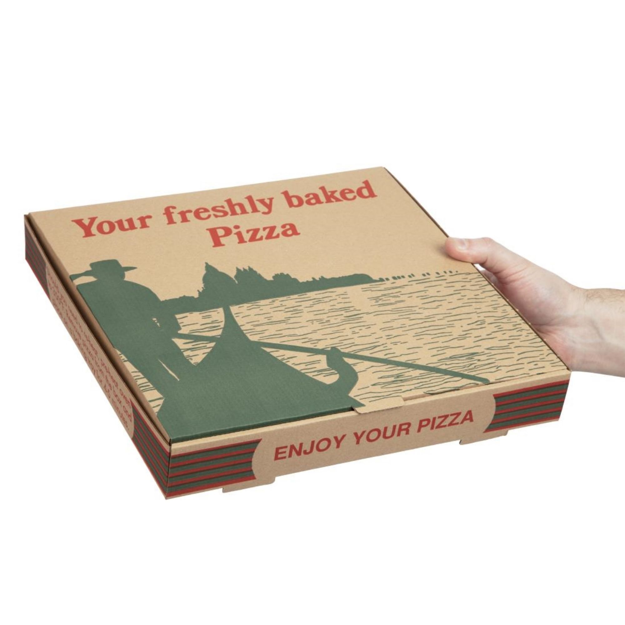 Picture of Amipak Compostable Printed Pizza Boxes 12" (100 Pack)