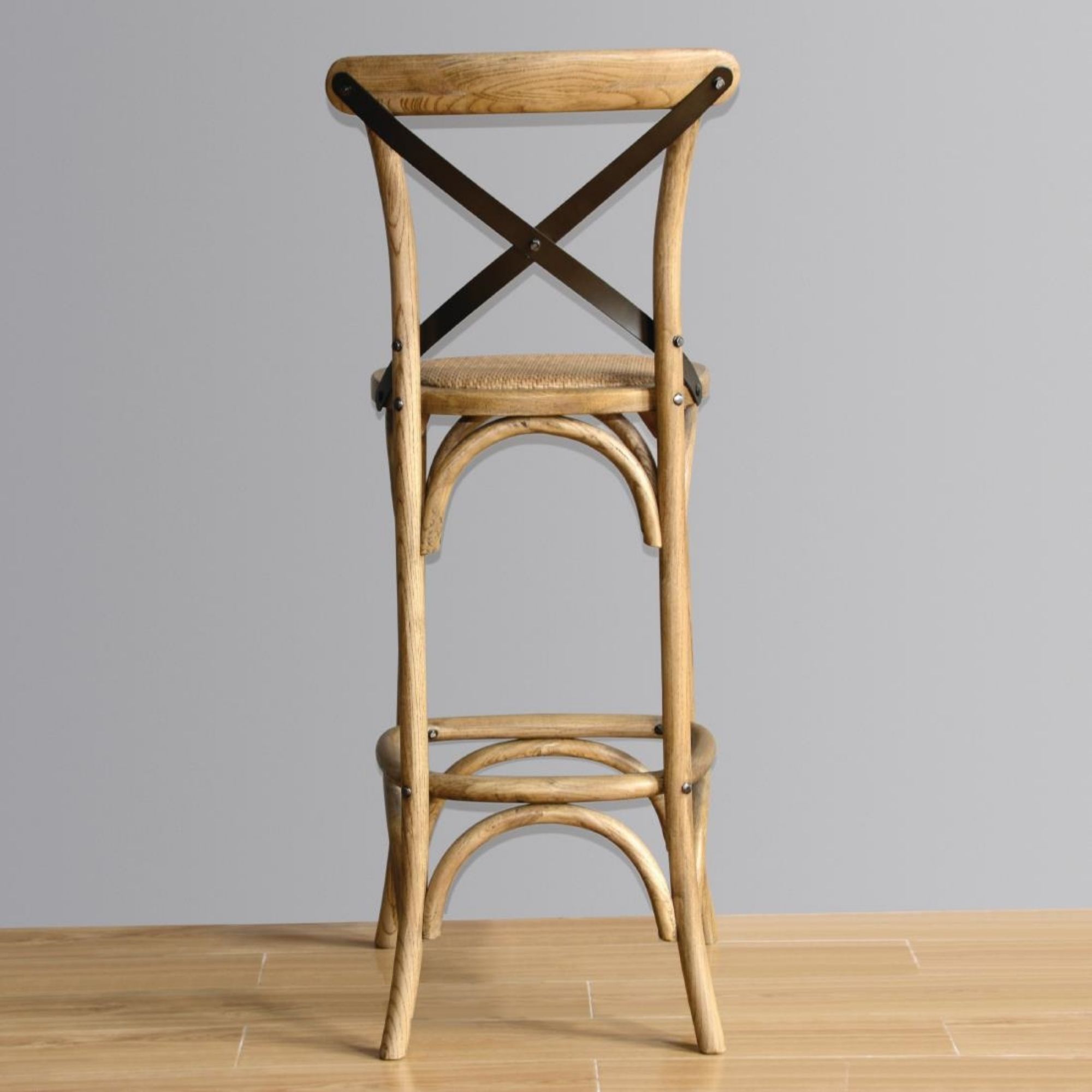 Picture of Bolero Wooden Barstool with Backrest