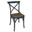 Picture of Bolero Wooden Dining Chair with Cross Backrest Black Wash Finish (Box 2)