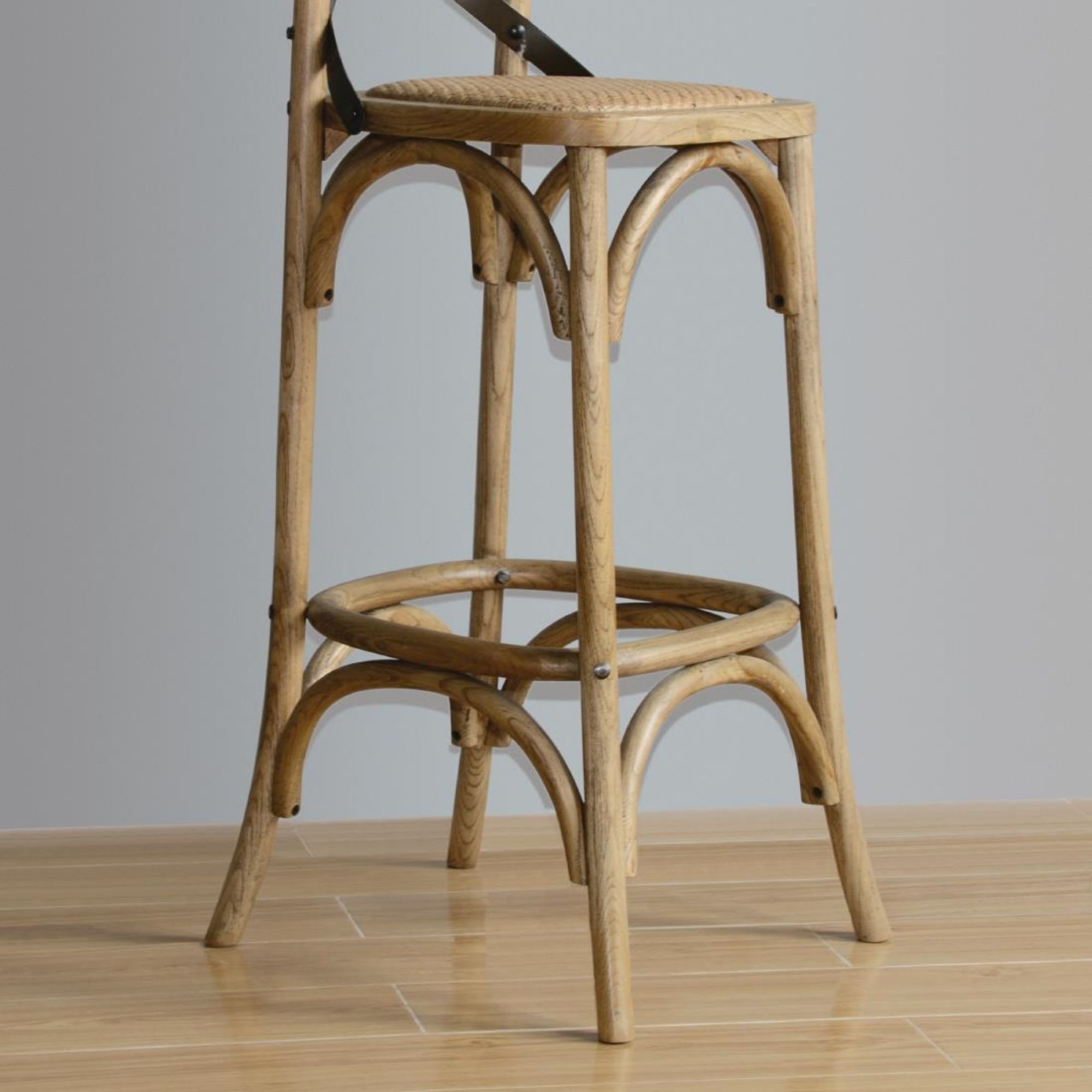Picture of Bolero Wooden Barstool with Backrest