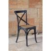 Picture of Bolero Wooden Dining Chair with Cross Backrest Black Wash Finish (Box 2)