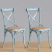 Picture of Bolero Blue Bentwood Chairs with Metal Cross Backrest (2 Pack)