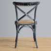 Picture of Bolero Wooden Dining Chair with Cross Backrest Black Wash Finish (Box 2)