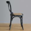 Picture of Bolero Wooden Dining Chair with Cross Backrest Black Wash Finish (Box 2)