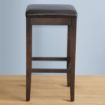 Picture of Bolero Faux Leather High Bar Stools Black (2 Pack) - GG648