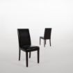 Picture of Bolero Faux Leather Dining Chair Black (2 pack)