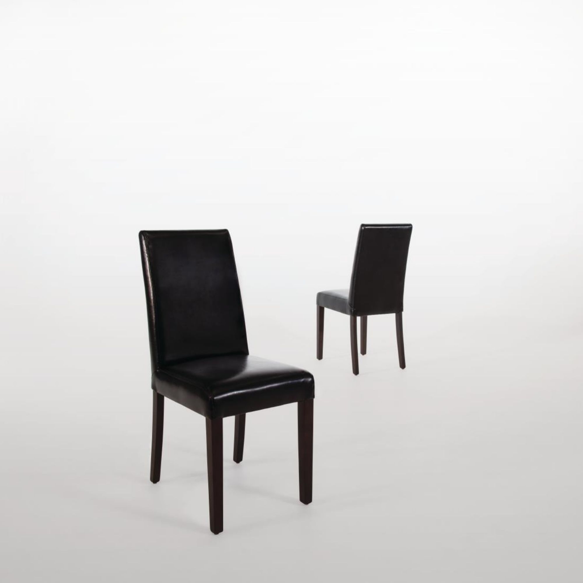 Picture of Bolero Faux Leather Dining Chair Black (2 pack)