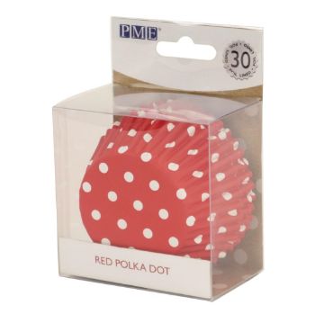 Picture of PME Cupcake Foil Lined Baking Cases Polka Dot (30 Pack)