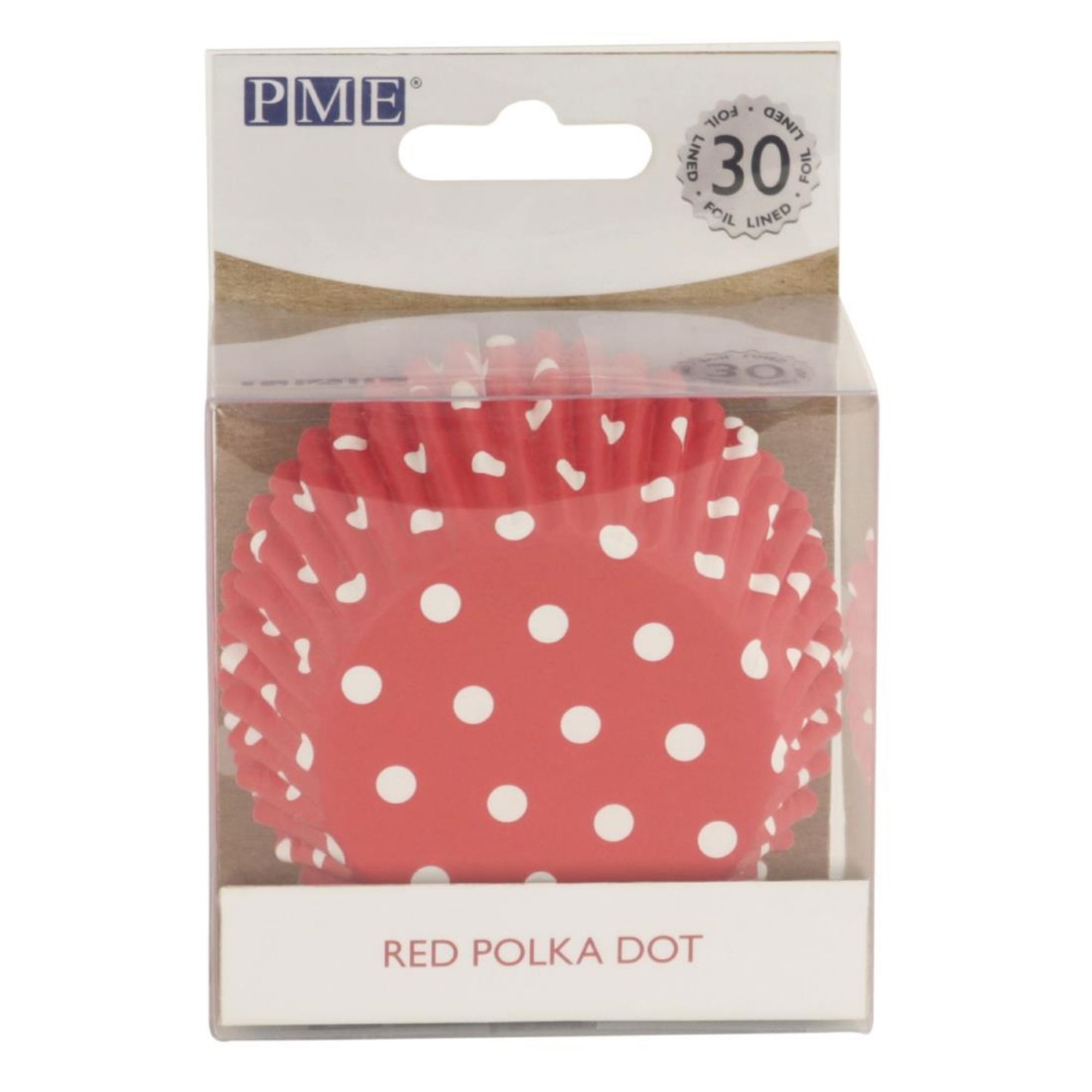 Picture of PME Cupcake Foil Lined Baking Cases Polka Dot (30 Pack)