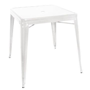 Picture of Bolero Bistro Square Steel Table White 668mm (Single)
