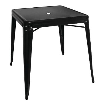 Picture of Bolero Bistro Steel Square Table Black 668mm (Single)