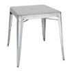 Picture of Bolero Bistro Galvanised Steel Square Table 668mm (Single)