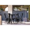 Picture of Bolero Bistro Steel Square Table Black 668mm (Single)