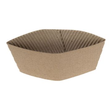 Picture of Fiesta Recyclable Corrugated Cup Sleeves for 8oz Cup (1000 Pack)