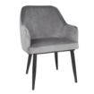 Picture of Bolero Lia Velvet Effect Chairs Grey (2 Pack)