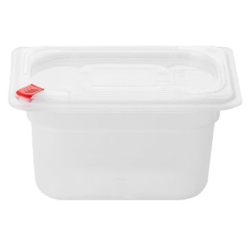 Picture of Hygiplas Click PP GN Container 1/9 with Lid & 7 Colour Clips 100mm 0.85Ltr (Set 4)