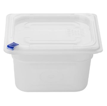 Picture of Hygiplas Click PP GN Container 1/6 with Lid & 7 Colour Clips 100mm 1.5Ltr (Set 4)