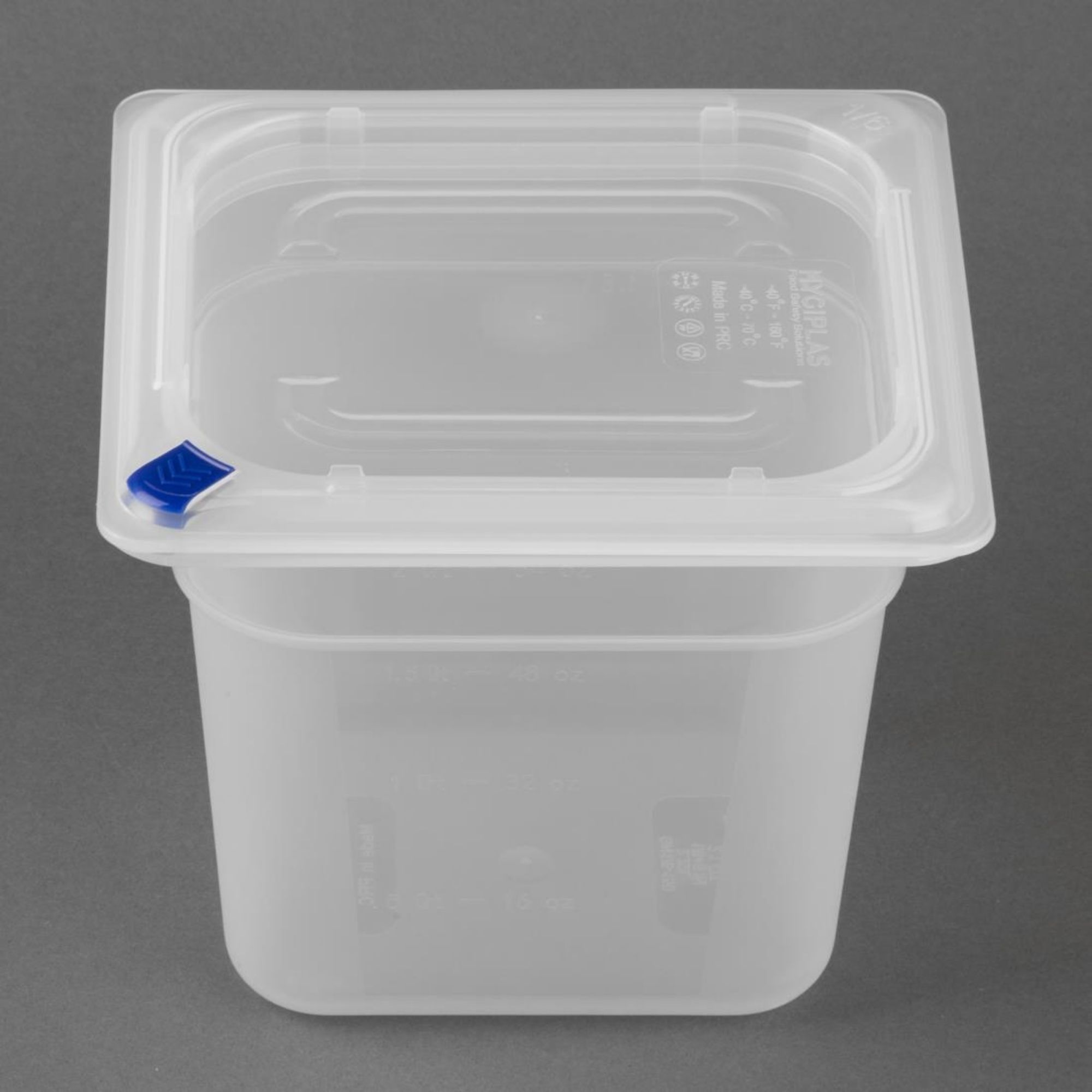 Picture of Hygiplas Click PP GN Container 1/6 with Lid & 7 Colour Clips 150mm 2.2Ltr (Set 4)