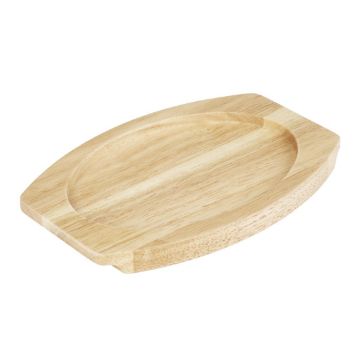 Picture of Olympia Hevea Board for Cast Iron Oval Eared Dish 260x165mm for FW817