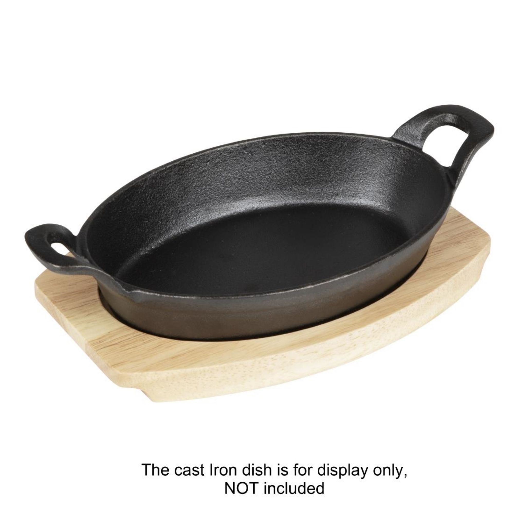 Picture of Olympia Hevea Board for Cast Iron Oval Eared Dish 260x165mm for FW817