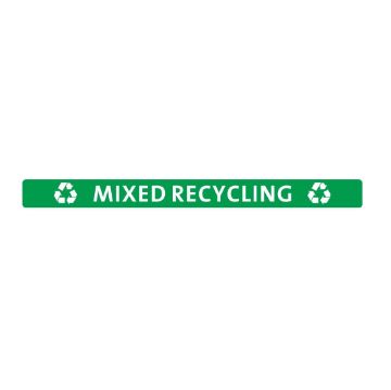 Picture of Jantex Slim Bin Lid Mixed Recycling Label
