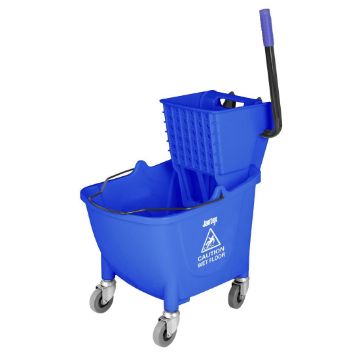 Picture of Jantex 30ltr Mop Bucket with Foot Pedal release - Blue