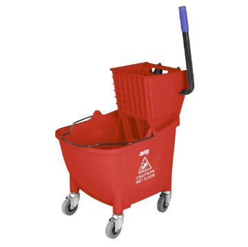 Picture of Jantex 30ltr Mop Bucket with Foot Pedal release - Red
