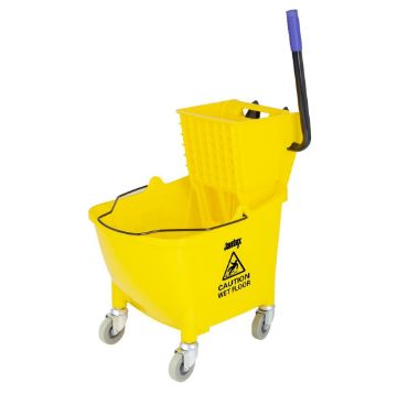 Picture of Jantex 30ltr Mop Bucket with Foot Pedal release - Yellow