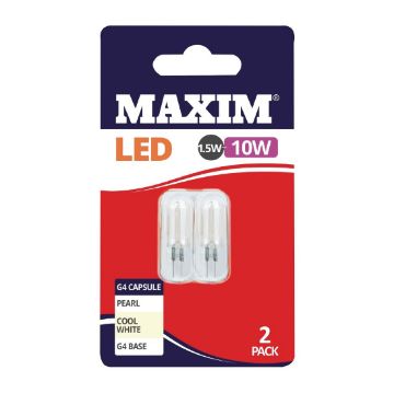 Picture of Maxim LED G4 Cool White Light Bulb 1.5/10w (2 Pack)